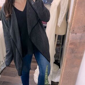 Vince Camuto grey knit sweater cardigan size large